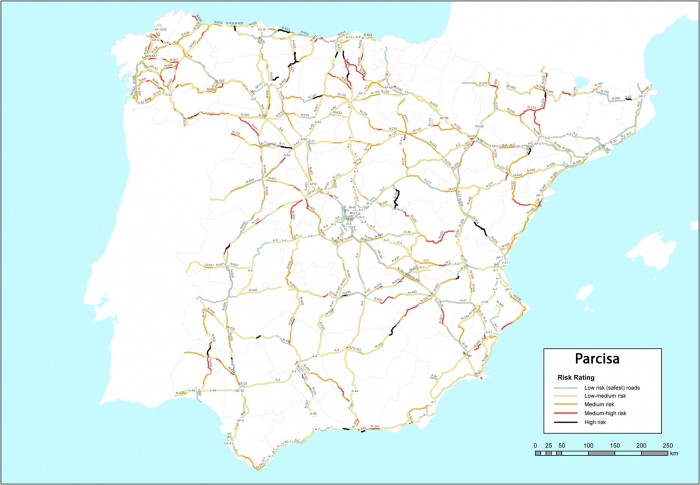 Mapa de Riesgo en Carreteras