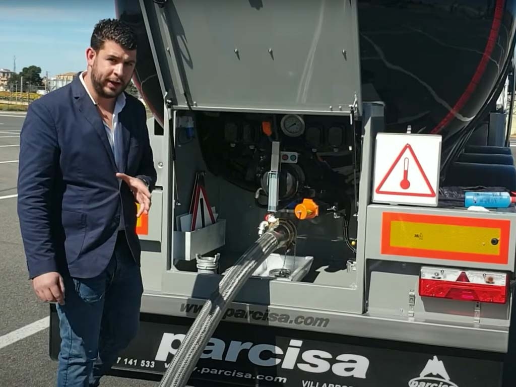 Cisterna asfalto con seguridad aumentada